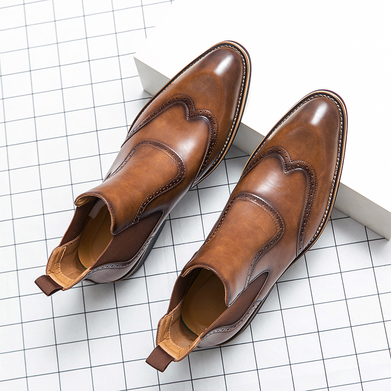 Men Formal Wear With Boots - Botas masculinas macias de cowboy chelsea,
