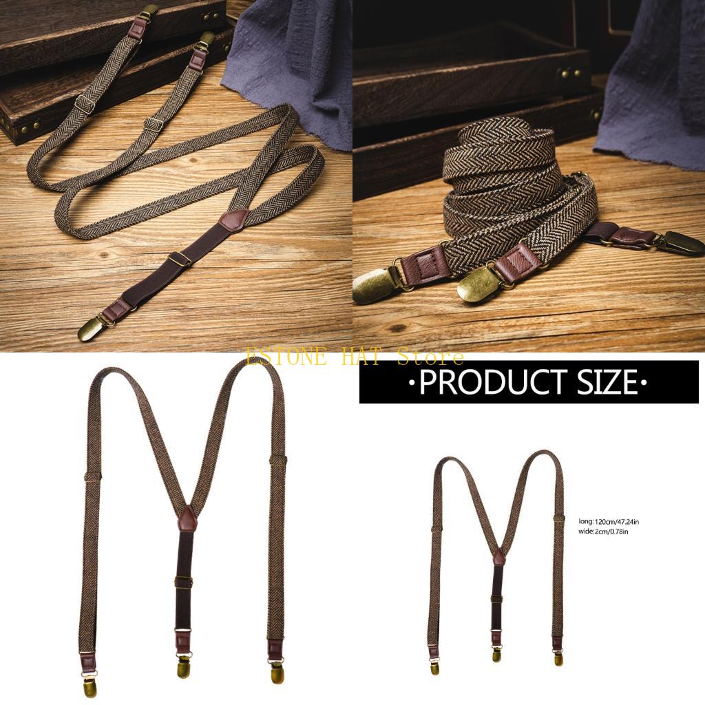 Men'S Formal Wear With Suspenders - 49MF Suspensórios elásticos masculinos com 3