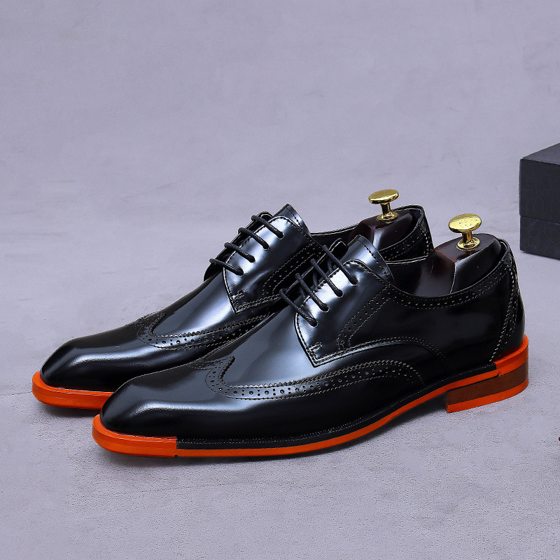 Formal Men Daily Wear Footwear - Sapatos Oxford Masculinos de Couro Genuíno
