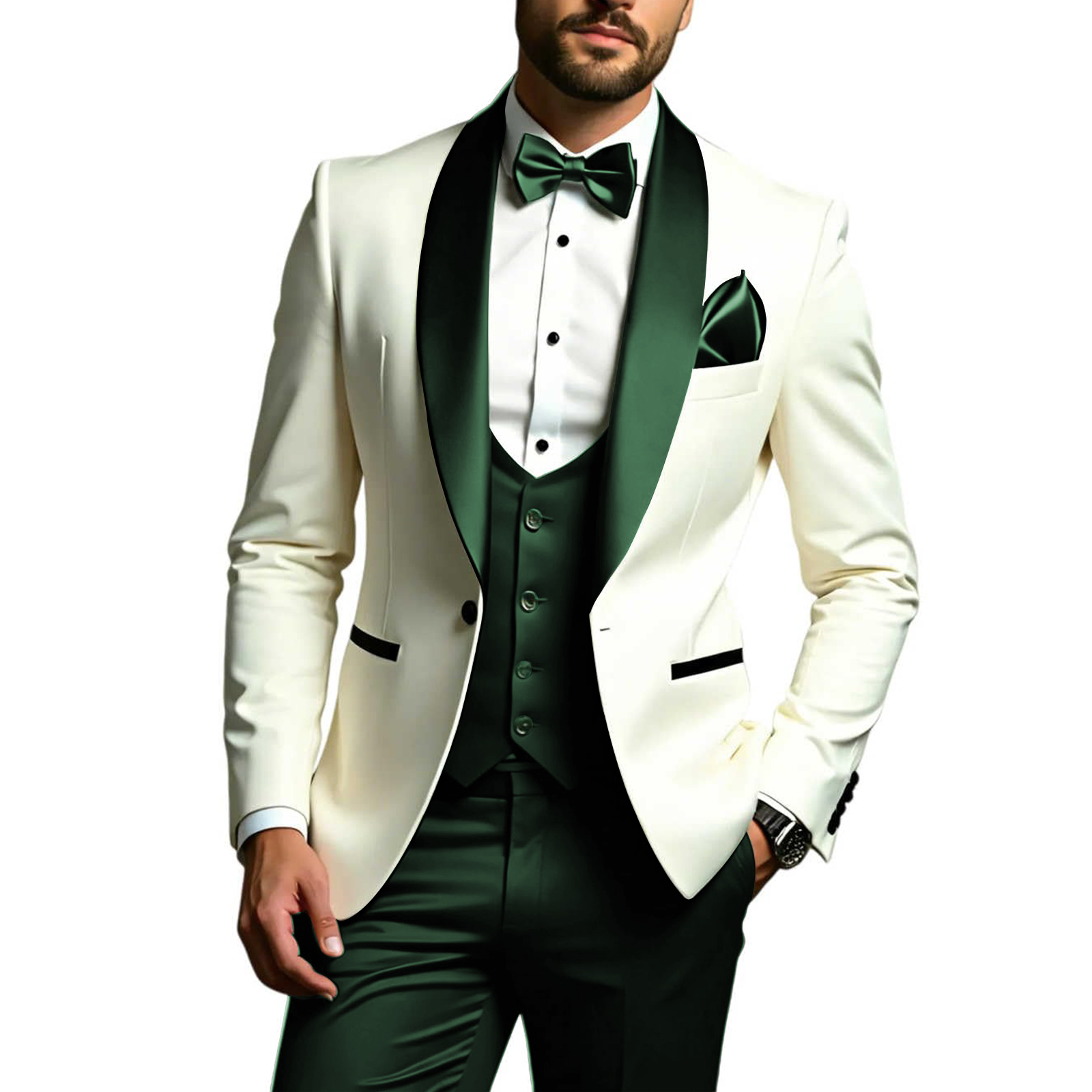 Men Formal Wear Modern - Ternos Masculinos Slim Fit de 3