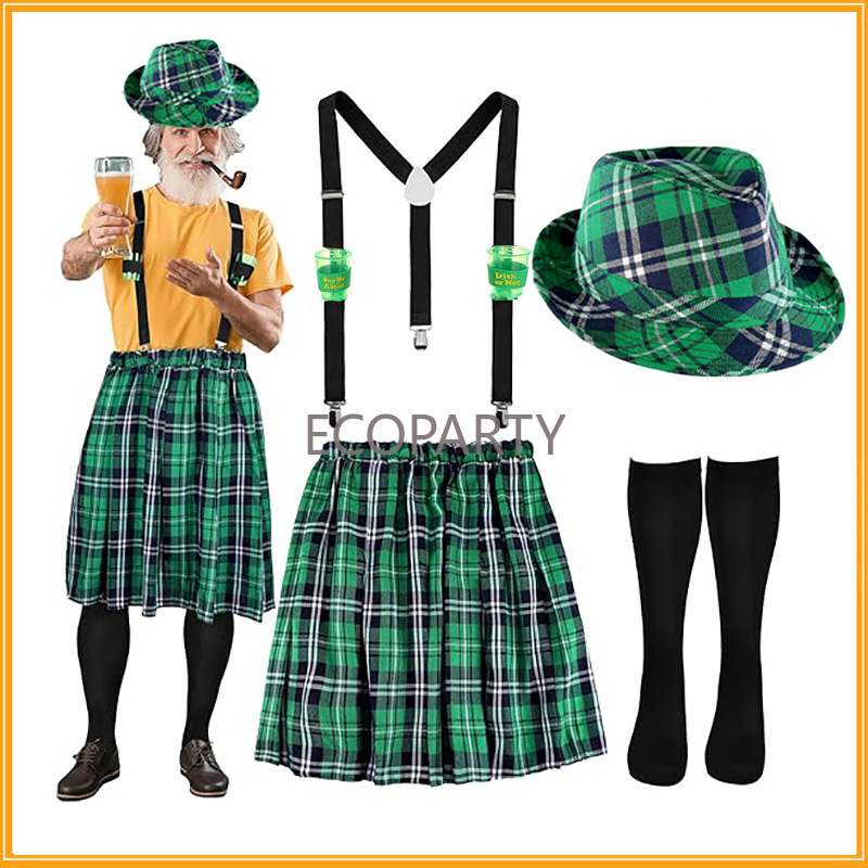 Conjunto de fantasia do dia de - Sock Garter Men avaliação e preço