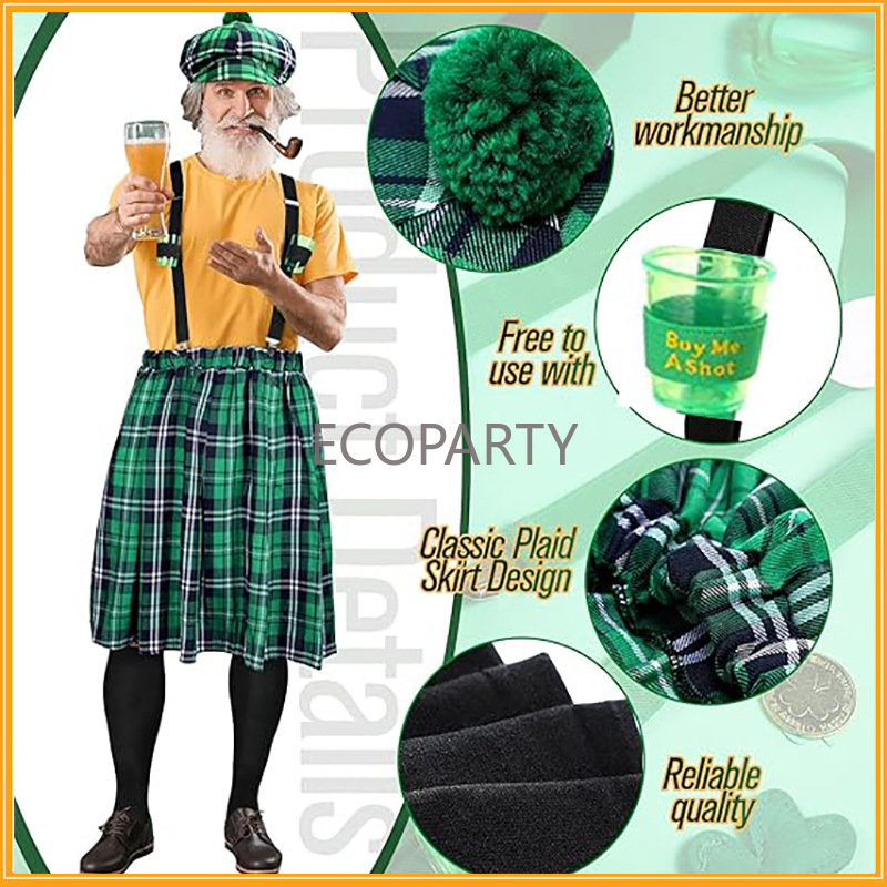 Conjunto de fantasia do dia de - Sock Garter Men avaliação e preço