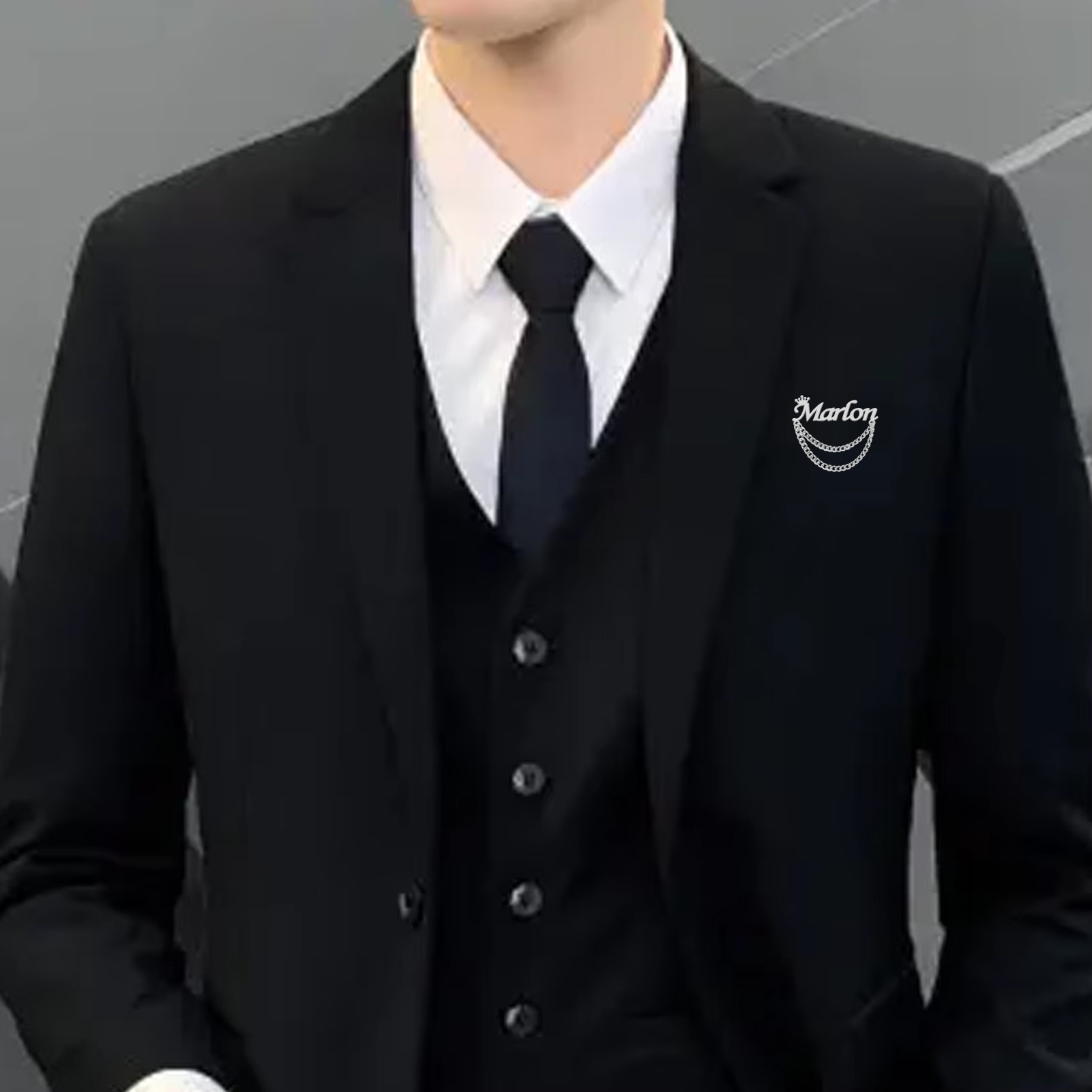Broche com nome personalizado, - Tuxedo Lapel Pin avaliação e preço