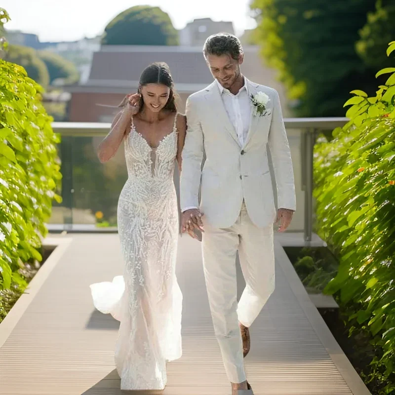 Smoking de casamento de linho  - Men Formal Wear Modern avaliação e preço