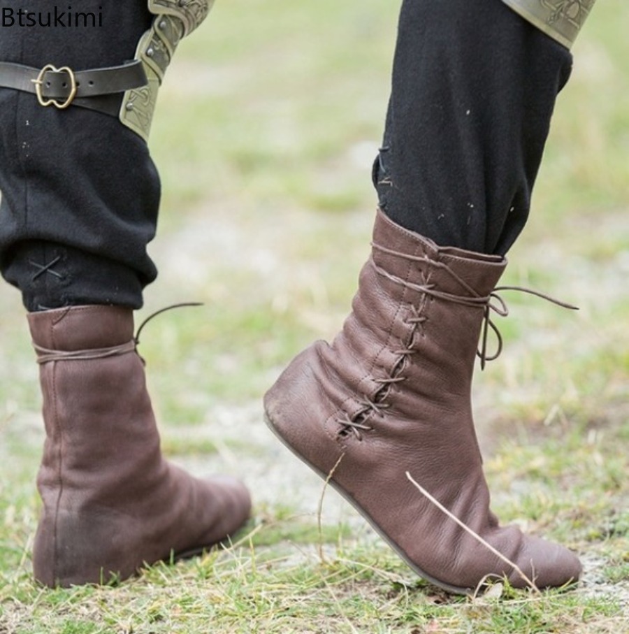Botas Masculinas Medievais Ren - Men Formal Wear With Boots avaliação e preço
