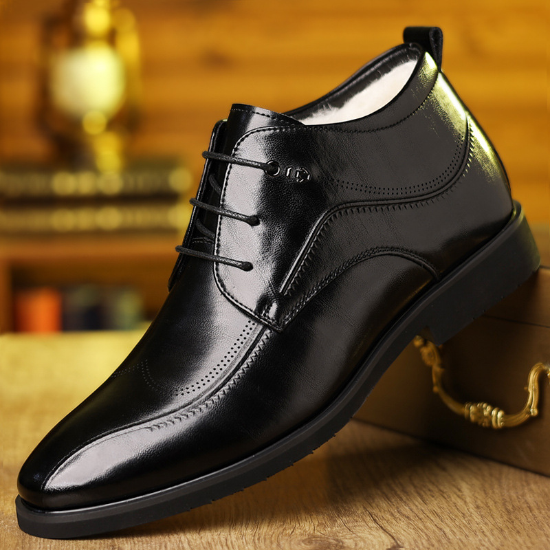Sapatos de couro de inverno ma - Men Formal Wear With Boots avaliação e preço