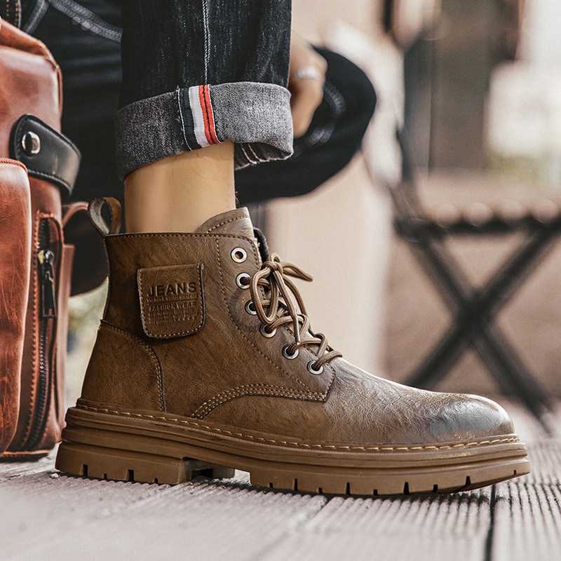 Botas masculinas quentes para  - Men Formal Wear With Boots avaliação e preço